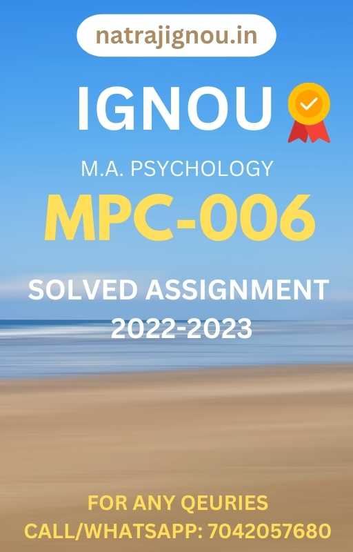 ignou assignment mpc 006